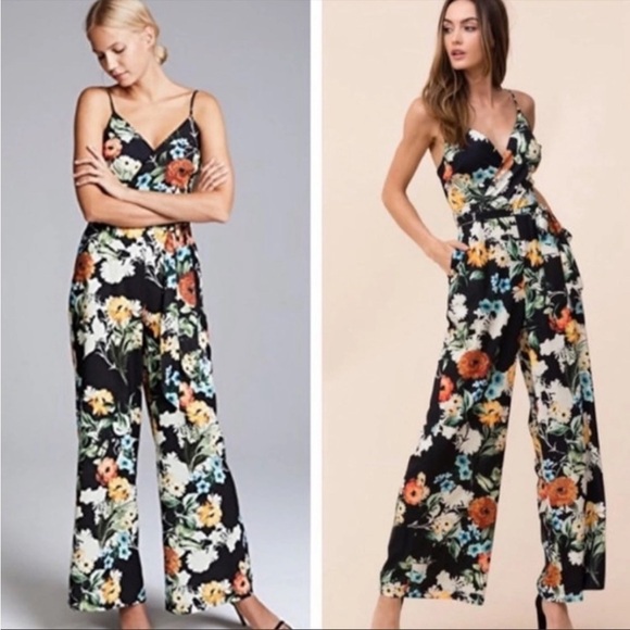 Yumi Kim First Class Floral Wide Leg Jumpsuit Small - Picture 1 of 11